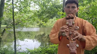 Mayan Temple Flute (triple)