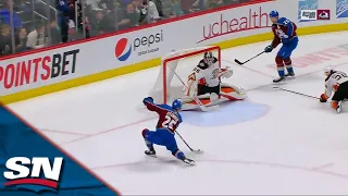 Nathan MacKinnon Leads The Odd-Man Rush And Sets Up Logan O'Connor For The Tiebreaking Goal