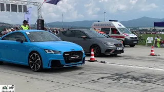 Audi TT RS vs Seat Leon drag race 1/4 mile 🚦🚗 - 4K