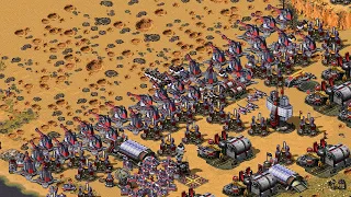 Red Alert 2 | Extra hard ai | 7 vs 1 | Aden Aden Map | france