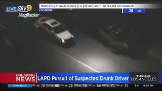 LAPD Pursuit Suspect Flees Car