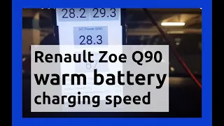 🔴 Warm battery charging speed - Electric car Renault Zoe Q90