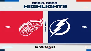 NHL Highlights | Red Wings vs. Lightning - December 6, 2022