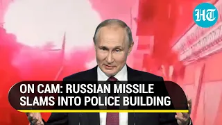 Putin's Missile Rips Through Police Building In Zelensky's Hometown In Kryvyi Rih | Watch