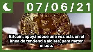 Bitcoin, apoyándose una vez más en el línea de tendencia alcista, para meter miedo.