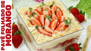 CREAM AND STRAWBERRY PLAY PAVÊ: DELICIOUS DESSERT FOR MOTHER’S DAY! Creamy, easy to make!