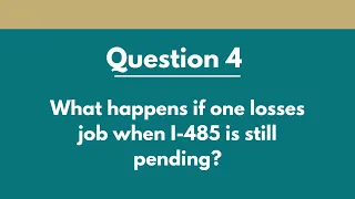 What happens if one losses job when I-485 is still pending ?