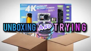 Vivitar 4K Ultra HD Action Camera Kit Unboxing & Trying