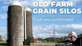 Old Farm Grain Silos TOUR and QUESTIONS and story about his GRANDMOTHER.