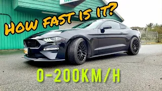 2018-2020 MUSTANG GT PP1 0-200kmh Results **10r80 & Pilot Sport 4s**