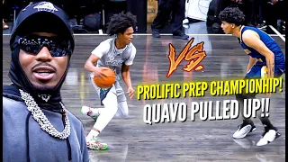 Quavo Pulls Up To Prolific Prep CRAZY Championship game!! Aden Holloway & Trey Green GO OFF