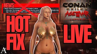 HOTFIX HITS LIVE & SOLO DAY 5 | CONAN EXILES - AoW CH. IV