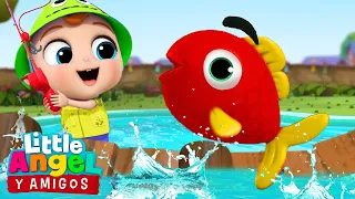 Aprendiendo A Contando Peces 🐟 | Canciones Infantiles | Little Angel Y Amigos