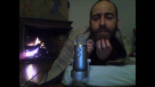 ASMR -  Beard Scratching, Whisper, Scratch Sound near a fireplace :)