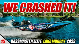 We CRASHED It! $3k GONE... - 2023 Bassmaster Elite Lake Murray (Practice) - UFB S3 E15