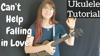 "Can't Help Falling In Love" Ukulele Tutorial with Chords, Fingerpicking, Play-along (No Capo)