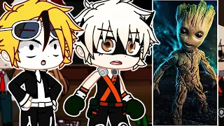 Class 1A react to Deku as Groot // Gacha React // MHA