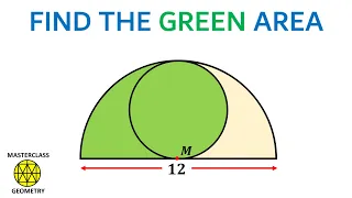 area semi circle | circle in semicricle | geometry problems | Masterclass Geometry