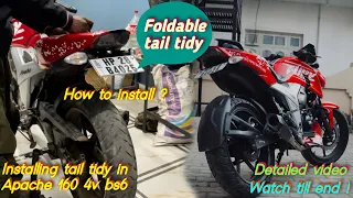 Installing Tail Tidy in Apache1604v. Detailed vlog.Foldable Tail Tidy in Apache.Watch till the end🔥