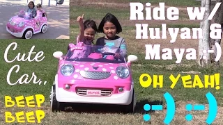 Pink Disney Minnie Mouse Toy. 12 Volts Power Wheels Ride-On Car Playtime w/ Hulyan & Maya
