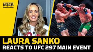 Laura Sanko Reacts To Dricus Du Plessis' Title Win Over Sean Strickland | UFC 297 | MMA Fighting