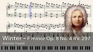 Vivaldi - Winter in F minor Op. 8 No. 4 RV. 297 for Solo Piano