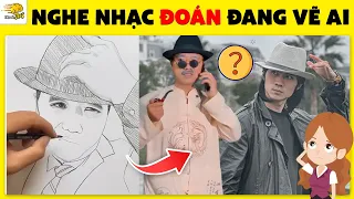 💧Nhanh Trí Thử Thách Vẽ Tranh Youtuber Nổi Tiếng Và Đoán Ai Đang Hát Đang Nhảy