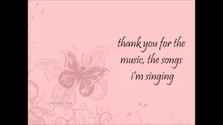 Amanda Seyfried - Thank you for the music [lyrics]