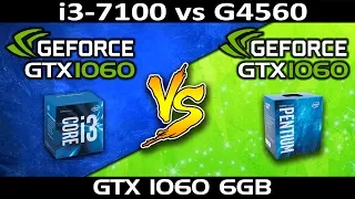 i3 7100 vs G4560 | GTX 1060 | Gaming Benchmarks