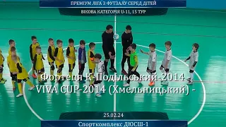 Фортеця К-Подільський-2014 - VIVA CUP-2014 (Хмельницький) - 2:1, U-11, 15-й тур (25.02.2024)