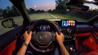 2022 Lexus IS 350 F Sport AWD - POV Night Drive (Binaural Audio)