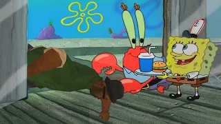 Extremely hungry Big Smoke visits the Krusty Krab