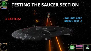 Galaxy Class Saucer Section Tests | Battles & Core Breaches! | Star Trek Bridge Commander |
