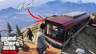 We Tried To Drive a BUS To The Top of MOUNT CHILIAD in GTA Online.....