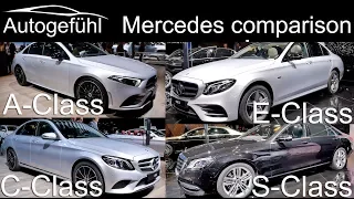 Mercedes A-Class vs C-Class vs E-Class vs S-Class sedan comparison - Autogefühl