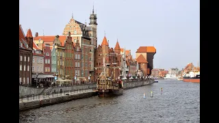 A walk through the Beautiful and Historical Old Town of Gdansk City, Poland, Europe