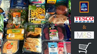 Aldi | M&S | Tesco Scotland Food Shopping | UK family grocery haul | Saturday June 10th :)