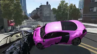 GTA 4 Crash Testing Real Cars At High Speed