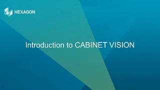 1. Getting Started with CABINET VISION - An Introduction