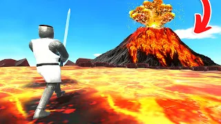 VOLCANO ERUPTS and I Fight On LAVA... Here's What Happened in Animal Revolt Battle Simulator