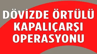 MERKEZDEN KAPALIÇARŞIYA DÖVİZ İÇİN ÖRTÜLÜ OPERASYON