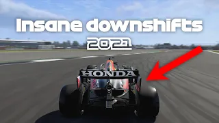 F1 2021 - RED BULL & MERCEDES INSANE DOWNSHIFTS SOUND