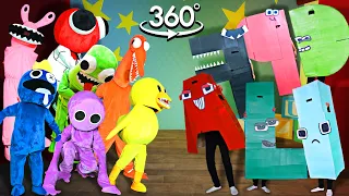 VR 360° New Rainbow Friends VS Alphabet Lore In Real Life 🎶 FNF New Mod (Roblox Rainbow Friends)