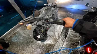 Lets wash my Yamaha YZF R125 + Night Ride