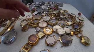 Барахолка .Часы наручные СССР . Обзор  Какая цена ?