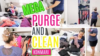 DECLUTTER, ORGANIZE, & CLEAN WITH ME! EXTREME KONMARI PURGE | MEGA CLEANING MOTIVATION