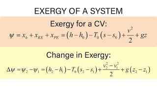 Mechanical Engineering Thermodynamics - Lec 12, pt 3 of 4:  Exergy of a System