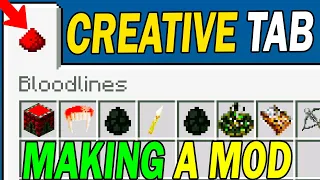 Minecraft: How To Make A Mod With MCreator (Without Coding) Creative Inventory Tab Tutorial