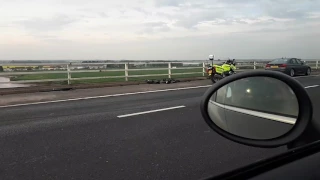 Mustang Porsche crash debris ouse bridge m62