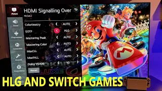 LG OLED Secret Menu - HLG And Switch Games - HLG (HDR) vs SDR Comparison - Is It an Improvement?